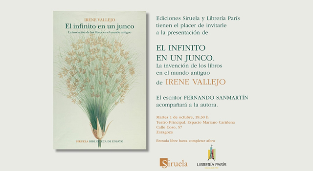 Irene Vallejo presenta El infinito en un junco en el Teatro Principal